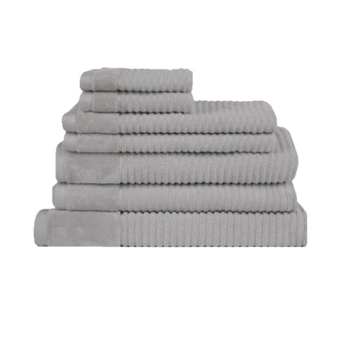 Royal Excellency 7 Piece Cotton Bath Towel Set - Silver V442-RAN-TOWEL-ROYALEX7PCE-SILVER-RE