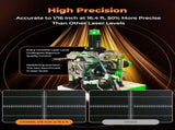 CIGMAN Green Laser Level, 3x360&deg Side LCD 12-Line Self-Leveling, Bluetooth App Remote, Pulse Mode V413-CMS03