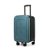 Blue 20 Inch Foldable Carry-on Suitcase Ultra Lightweight 2.1kg Hard Shell Luggage with 360 Spinner V888-ELOSUNG43255