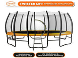 Kahuna Twister 12 ft Springless Trampoline TRM-KAH-ELA-12D