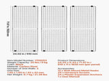 3 Packs Grid Wall Panels, 610 x 1828 mm Wire Grid Panels Display Rack, Wall-Mounted Art Display V952-BGWGQ7080INC1MICW001V0