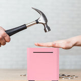 Stainless Steel Bank for Adults and Teens, Money Saving Box for Home and Office V1370-AZ4-15174