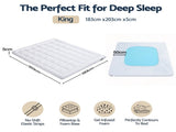 Giselle 5cm King Memory Foam Mattress Topper Pillow Top with Gel Foam MATTRESS-TOP-PM-5-K