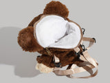 Brown Bear Cute Plush Teddy Bear Backpack Stuffed Animal Rucksack Convertible Shoulder Bag for Girls V888-ELOSUNG38627