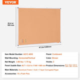48"x36" Large Cork Board Wall-Mounted Bulletin Board with Pin Board Perfect for School, Home, V952-RMB48X36WLBKMTG00V0