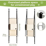 Space-Saving Over-the-Door Cat Hammock with Three Cozy Tiers, Breathable Mesh Lounges, and Sturdy V1341-ZY-EEB746TZ-BEIGE