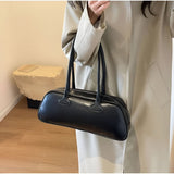 Fashion Shoulder bag for Women Retro Top Handle Handbag PU Leather Commuting Bag Bowler Purse East V1369-AZ3-W-10803