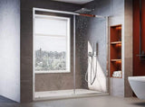 130-140cm Adjustable Wall to Wall Sliding Glass Shower Door in Chrome V63-846961