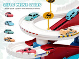 Race Track Toys for Kids Car Adventure Toy Dinosaur Climbing Hills Railcar with 4 Cars Colorful V1192-AZ-W-10126