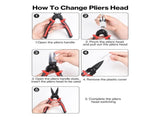 5 in 1 Plier Tool Set Includes Cable Cutters, Wire Stripper, Crimping Plier, Scissor, Multipurpose V1192-AZ-W-10491
