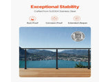 4-Pack Cable Railing Post, 914x25x50 mm Horizontal-Hole Deck Railing Post with Pre-Drilled Holes, V952-4JZLGZXHS914UUOI6001V0