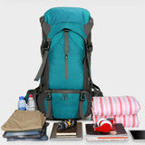 Cover 70L Hiking Backpack Water-resistant Climbing Camping Backpack Travel Daypack With Rain Cover V1369-AZ3-W-15832
