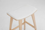 4X Wooden Bar Stool Padded Fabric Dining Chair KANSO 65cm BEIGE V274-FT-BSWO-AM552P-WD4