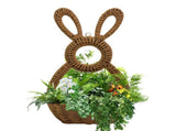 Darzheoy Bunny Basket Hanging Wall Pocket Spring Decor, Hand Woven Wicker Basket, Wicker V1189-WXFWAL-20260326-02677