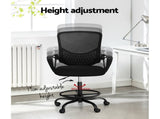 Artiss Office Chair Drafting Stool Computer Standing Desk Mesh Chairs Black OCHAIR-H-DRAF-BK