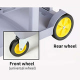 SOGA 3 Tier Multifunction Janitor Cleaning Waste Cart Trolley and Waterproof Bag with Lid FOODCART033GGRAY