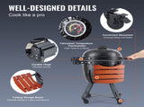 Portable Charcoal Propane Gas Grills with Cover and Cart, Heavy Duty Stainless Steel BBQ V952-TCYXLYC243700Y92IV0