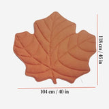 Leaf-Shaped Multi-Functional Pet Mat Plush, Thick, and All-Season Comfort for Your Cat or Dog, V1341-ZY-CNJHPPHS-ORANGE