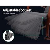 Artiss Rocking Armchair Footrest Nursing Charcoal Afton ARMCHAIR-10-CH