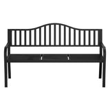 Gardeon Outdoor Garden Bench Seat Loveseat Steel Foldable Table Patio Furniture Black GB-STEEL-TABLE-BK