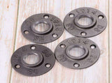 10- /4 Inch Black Malleable Iron Threaded Floor Flanges for Wall Mounting Pipe Fittings Hardware V1370-AZ4-09985