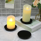 Candle Holders - Metal Pillar Candle Holders - 4.5 Inches - For Pillar Candles - Weddings - Dinner V1188-ZXY-131-420