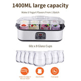 Eight-cup home yogurt maker, homemade with no additives, enjoy healthy deliciousness and freedom. V1232-SNJ-001