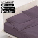 4pc 1000 Thread Count Cotton Rich King Bed Sheet Gift Pack CVC Microfibre Blend in Lilac CVC-10KS-LIL