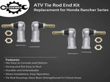 Tie Rod End Kit, Ball Joint, Compatible With 2000-2017 Honda Rancher 350/400 / 420 03-17 Honda V1258-DP02-WO-92