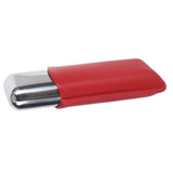 Cigar Case Holder Portable Leather 2 Holder Cigar Case with Stainless Steel Tube for Outdoor Travel V1294-YM0703-3117230048511