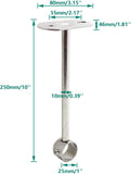 2 Pack Ceiling Mount Bracket, Stainless Steel Wardrobe Pipe Bracket Rod Holder Ceiling Holder, V1188-CYX-LHJ-1933