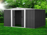 Giantz Garden Shed 2.58x2.07M Sheds Outdoor Storage Workshop Metal Shelter Sliding Door SHED-GAB-6X8-ABCD