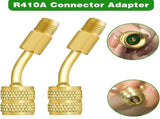R410A Mini Split Adapter Kit, 5/16 inch to 1/4 inch Coupler and Valve Core Remover for Air V1189-LC-AMZ-00343