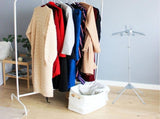 Clothes Hanger Stand, Grey, Plastic and Aluminum, for Ironing and Organizing, Foldable V1192-AZ-W-25643