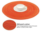 Braided Placemats for Dining Set of 6 - Round 15 inch Woven Heat Resistant Non-Slip Kitchen V1189-WXFWAL-20260319-01090