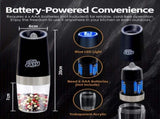 2 Pcs Gravity Sensor Electric Salt and Pepper Spice Grinder V915-KU0337X2