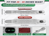 Inflatable Heating Massage Waist Belt with 3-Level Heat & Vibration Cordless Back Support for Men V1107-CS-JRAMYD