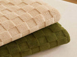 200*230CM Light Yellow Ultra-Soft Waffle Textured Plush Fleece Blanket - Large Cozy All-Season Throw V888-ELOSUNG32604