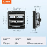 Shutter Exhaust Fan, 356 mm / 14inch with Temperature Humidity Controller, EC-motor, 1024 CFM, V952-BYCSPQSDJEC14Y5NAV3