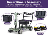 EQUIPMED SmartPacer Ultra-Lightweight Mobility Scooter w/ Li-ion Battery, Only 19kg, Foldable, V219-HMBMSCEQ1GNB