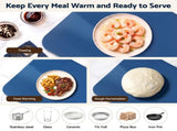 Devanti Food Warming Mat 80cm Electric Food Warmer Roll Up Buffet Tray Blue FWM-8D-BL