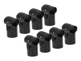 8 Sets 28mm T Shape Pipe Clamp with Bolts and Nuts Metal End Rail Clamps for Chain Link Fence V1294-YM0901-3114240088811