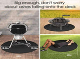 48in Round Fire Pit Mat for Stove Bonfire,Grill Fireproof Under Grill to Protect Deck Patio Grass V1370-AZ4-11657