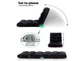Artiss Sofa Bed Floor Lounge Recliner Foldable Chair & Side Table Bundle FLOOR-M193-S-COF08