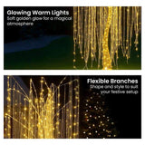 Christabelle Silver Willow Tree 180cm Christmas Display Warm White LED Lights Flexible Branches 112_MHA618