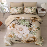 Cozy Floral Comforter Set, King Size, Quilted Warm Bedding with Pillowcases V745-MAB010948AJ3