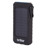 Brillar 8000mAh Solar USB Power Bank 200 Lumens LED Torch V915-BR0091