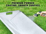 Livestock Feeding Trough, 22 Gallon Capacity, 45" Hay Feeder, Heavy Duty Steel Livestock Trough, V952-SCWSQCSWSQ45LEOTGV0