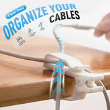 Cable Management Cord Holder Organizer, Cable Clips Holder with Strong Grip, Cord Organizer for Desk V1258-DP02-F-434