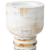 Contemporary Carved Loop Pillar Candleholder 30cm V637-92096CDL